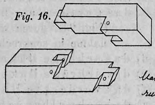 16: Vorbereitung einer Zapfenverbindung mit Sicherungspunkten.
