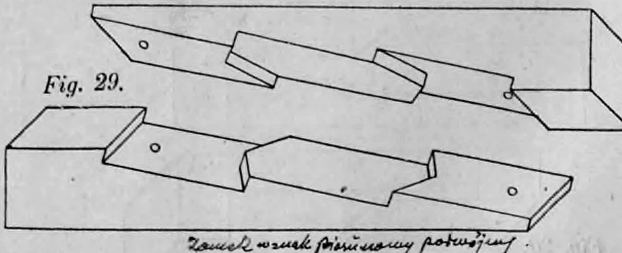 29: Dreifaches schräge Hakenblatt für sehr starke Hölzer.