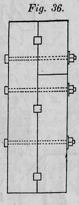 36: Verdoppelung von Hölzern mit Dübeln und Bolzen.