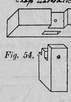 Fig. 54: Explosionsdarstellung eines Blattzapfens mit einseitigem Blatt.
