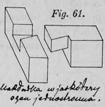 Fig. 61: Isometrische Ansicht einer schwalbenschwanzförmigen Überblattung.