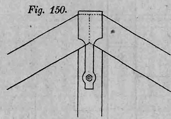 Fig. 150: Schematische Darstellung einer Hängesäule mit Kopfband-Verstärkung.