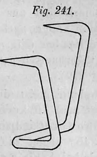Fig. 241: Lagerholz-Klammer aus gebogenem Draht.