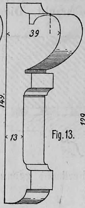 Fig. 13: Alternatives Profil für eine Türbekleidung im Vertikalschnitt.