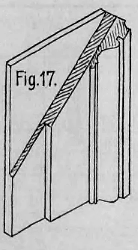 Fig. 17: Detail der Eckverbindung zweier Verkleidungsteile.