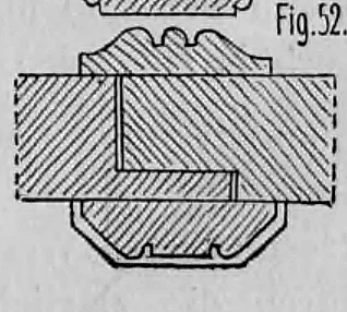 Fig. 52: Profil einer Schlagleiste mit Sockelausbildung.
