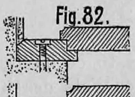 Fig. 82: Querschnitt eines Türfutterrahmens und dessen Befestigung im Mauerwerksanschlag.
