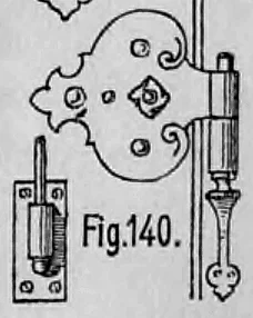 Fig. 140: Detailansicht eines Schippenbandes mit aufgeschraubtem Lappen.