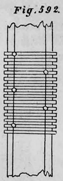 Schematische Darstellung einer Berohrung auf einer Holzfläche zur Vorbereitung von Putzarbeiten.