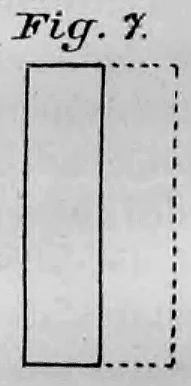 Schematische Darstellung eines Riemchens mit ganzer Länge und halber Breite im Vergleich zu einem ganzen Ziegelstein.