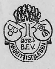 Rundes Emblem (Signet) des Verlags Bernh. Friedr. Voigt.