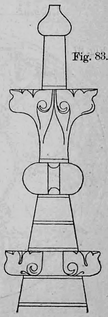 Fig. 83: Zierliche Endigung mit balusterförmigem Schaft.