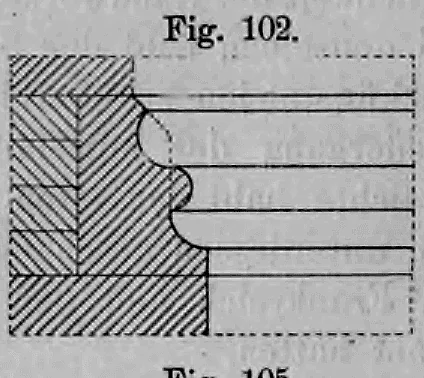 Fig. 102: Sockelprofil mit Wulst und Hohlkehle, angelehnt an klassische Basen.