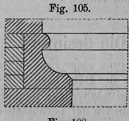 Fig. 105: Variante eines kräftig profilierten Sockelgesimses.