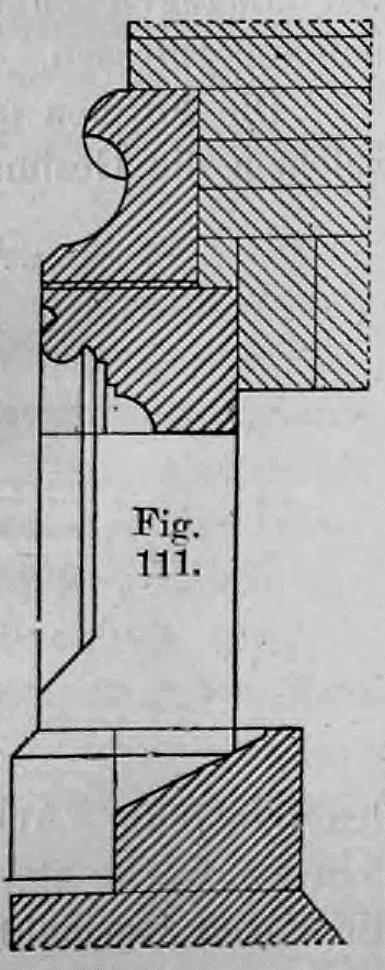 Fig. 111: Profilschnitt durch das Sockelgesims von Fig. 110.