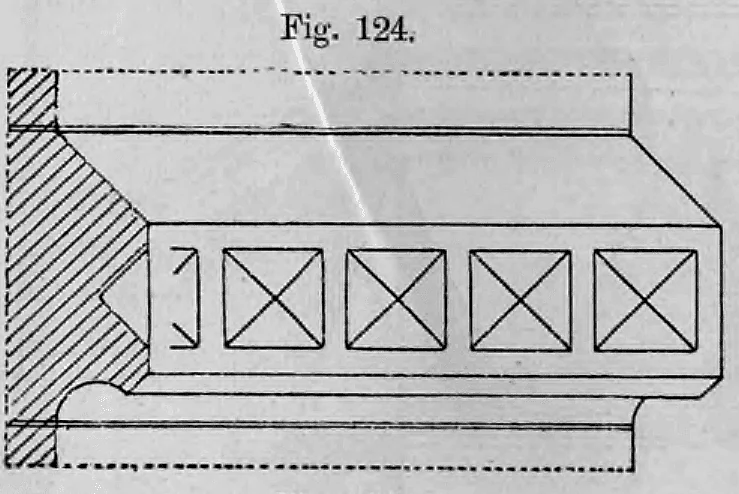 Fig. 124: Gurtgesims mit Diamantschnitt und Wassernase.
