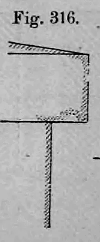 Fig. 316.: Profilzeichnung einer Gesimsplatte mit einfacher Unterkante.