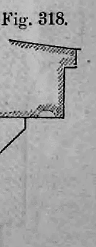 Fig. 318.: Profilzeichnung einer Gesimsplatte mit Unterstützung durch Auskragung.