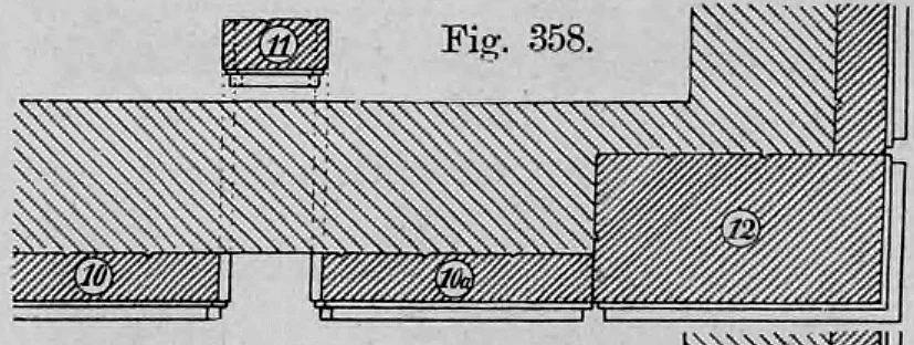 Fig. 358: Horizontaler Grundriss-Schnitt durch die obere Schicht des Sockels.