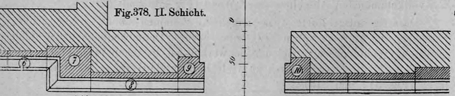 Fig. 378: Horizontalschnitt der zweiten Steinschicht.
