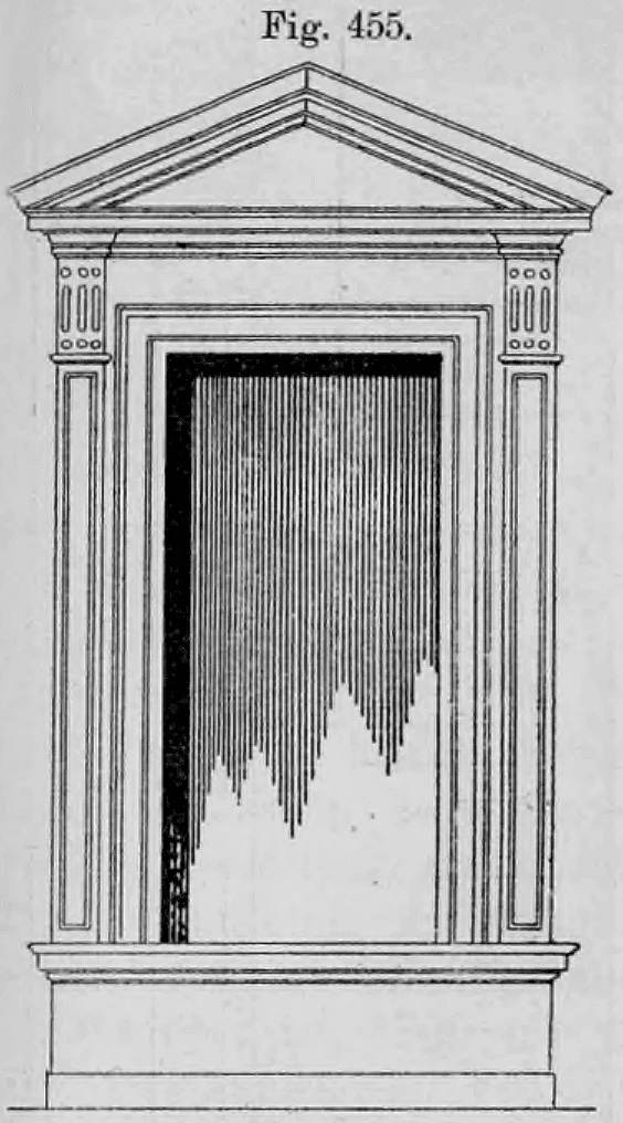 Fig. 455: Fensterumrahmung mit Dreiecksgiebel in klassischer Gliederung.