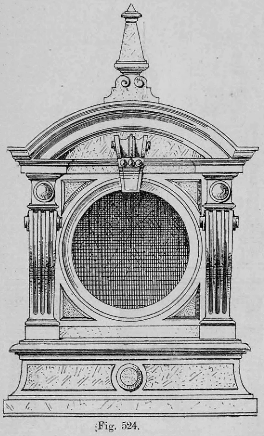 Fig. 524: Detailansicht einer Lukarne mit einer runden Fensteröffnung.