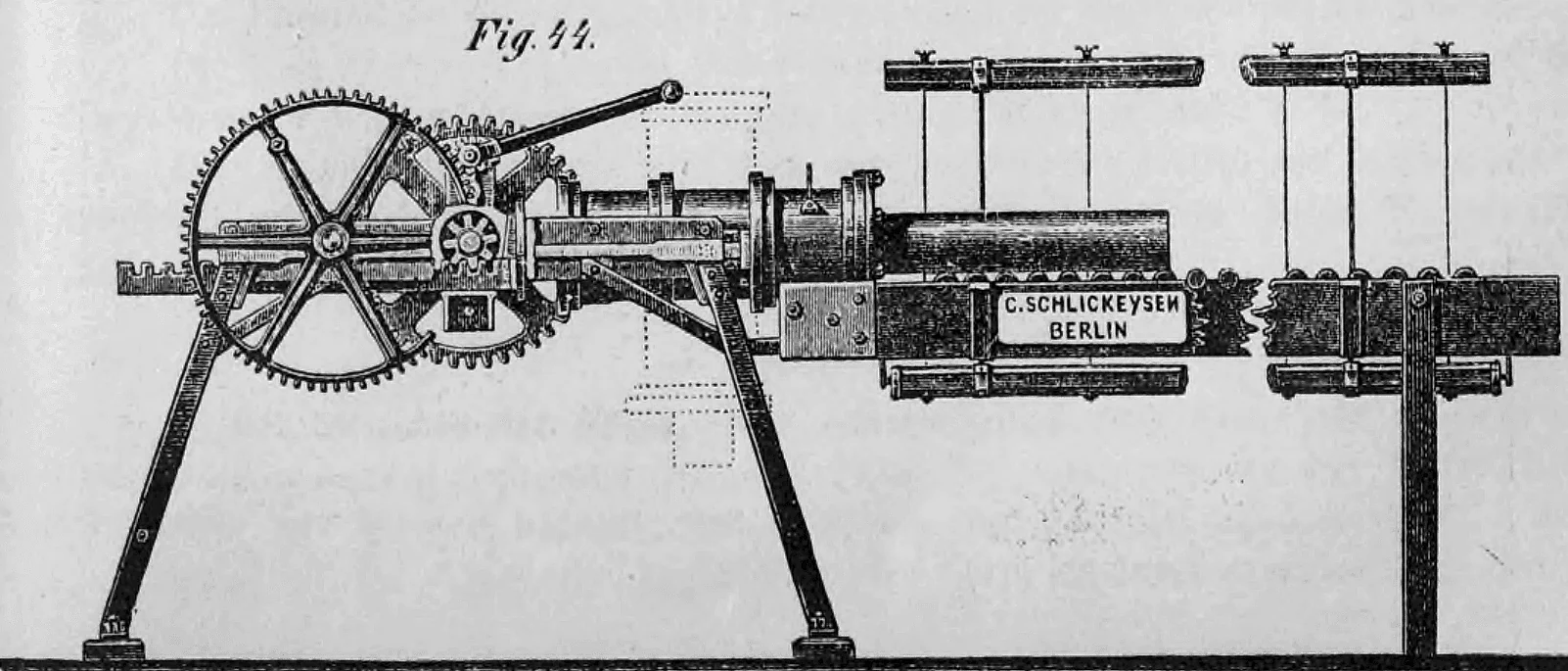 Fig. 44: Ziegelstrang-Abschneidetisch von C. Schlickeysen, Berlin.