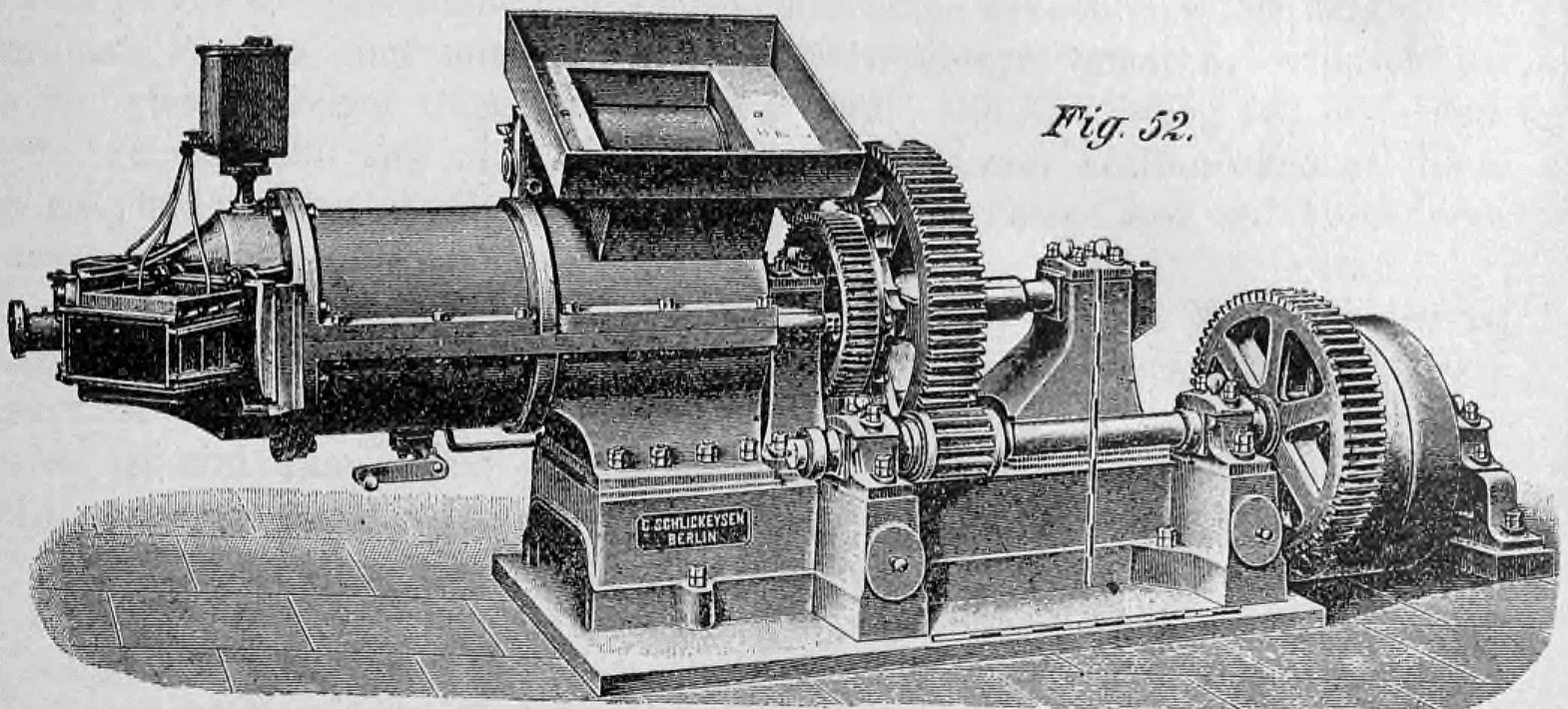 Fig. 52: Ziegelstrangpresse der Firma C. Schlickeysen, Berlin.