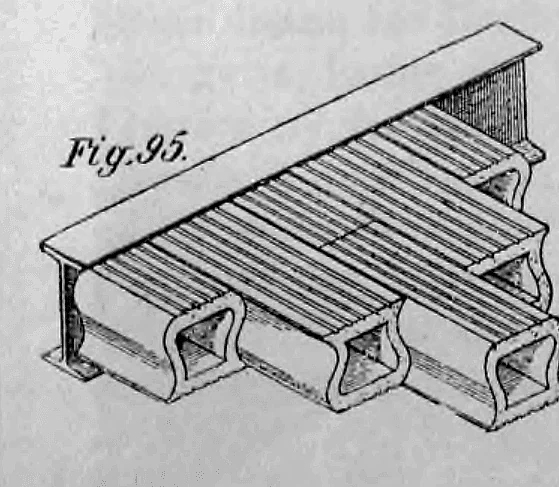 Fig. 95: Perspektivische Ansicht einer Decke mit großkammerigen Hohlformsteinen.