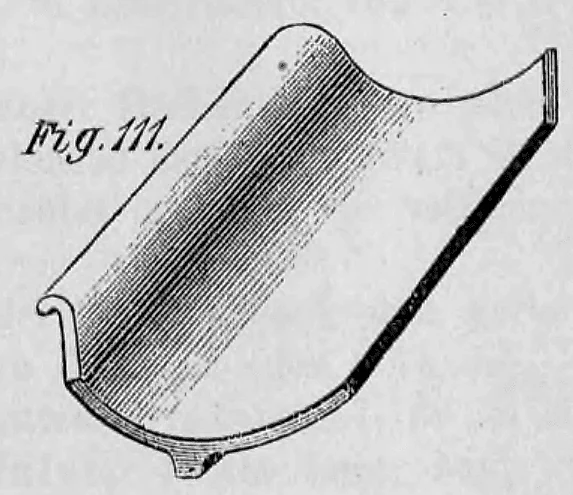 Fig. 111: Großformatiger Hohlziegel oder Rinnenziegel.