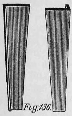 Fig. 136: Profilzeichnungen zweier Dachziegelvarianten.