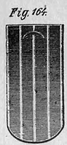 Fig. 164: Ansicht einer einzelnen, länglichen Platte oder eines Ziegels.