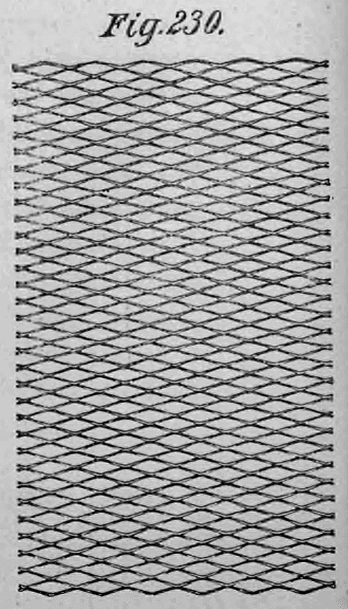 Fig. 230: Detail eines Streckmetall-Gitters.