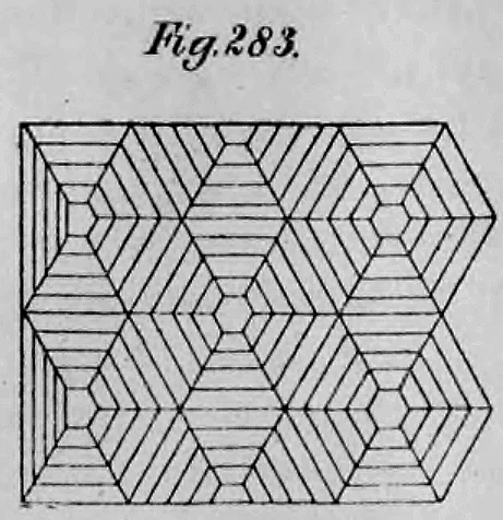 Fig. 283: Geometrisches Muster aus ineinandergreifenden Hexagonen.