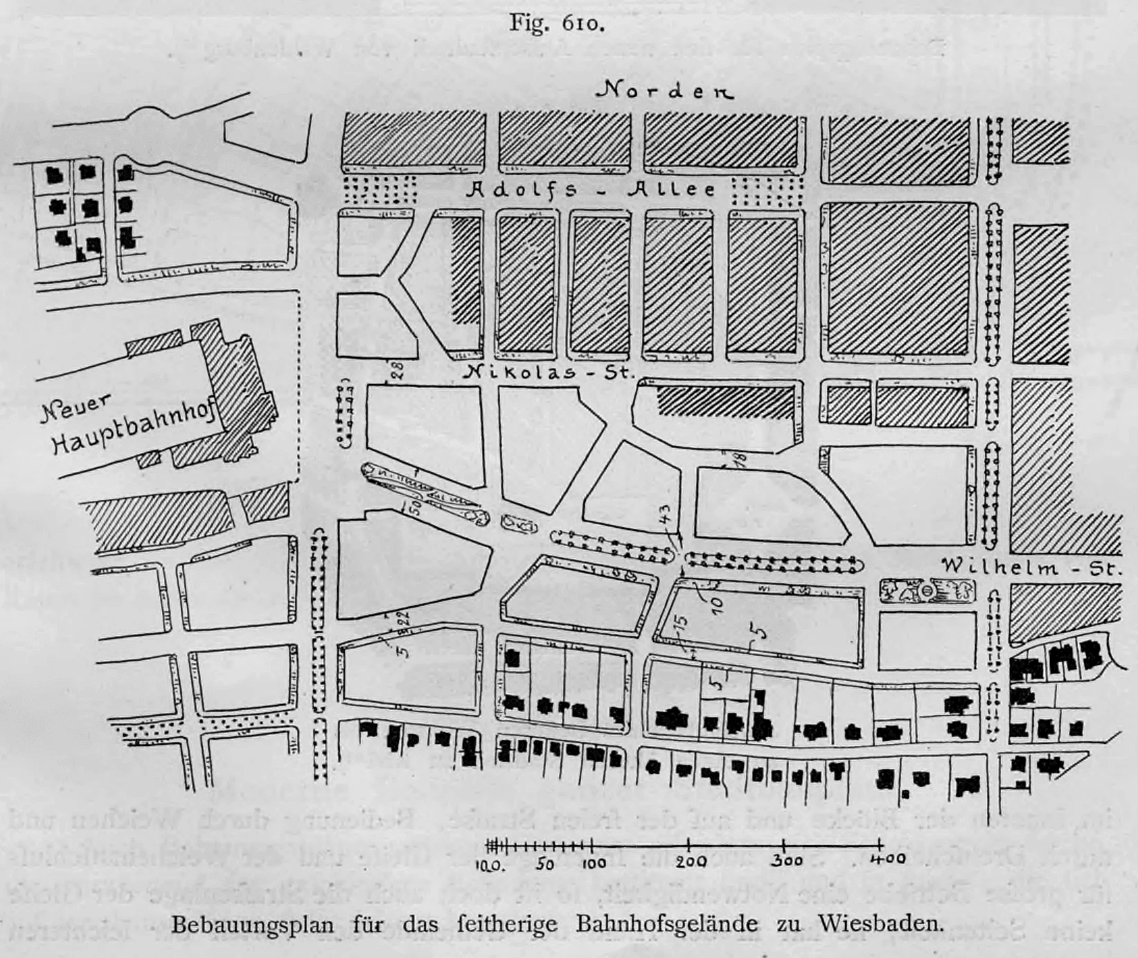 Städtebaulicher Bebauungsplan für die Neugestaltung des bisherigen Bahnhofsgeländes in Wiesbaden.